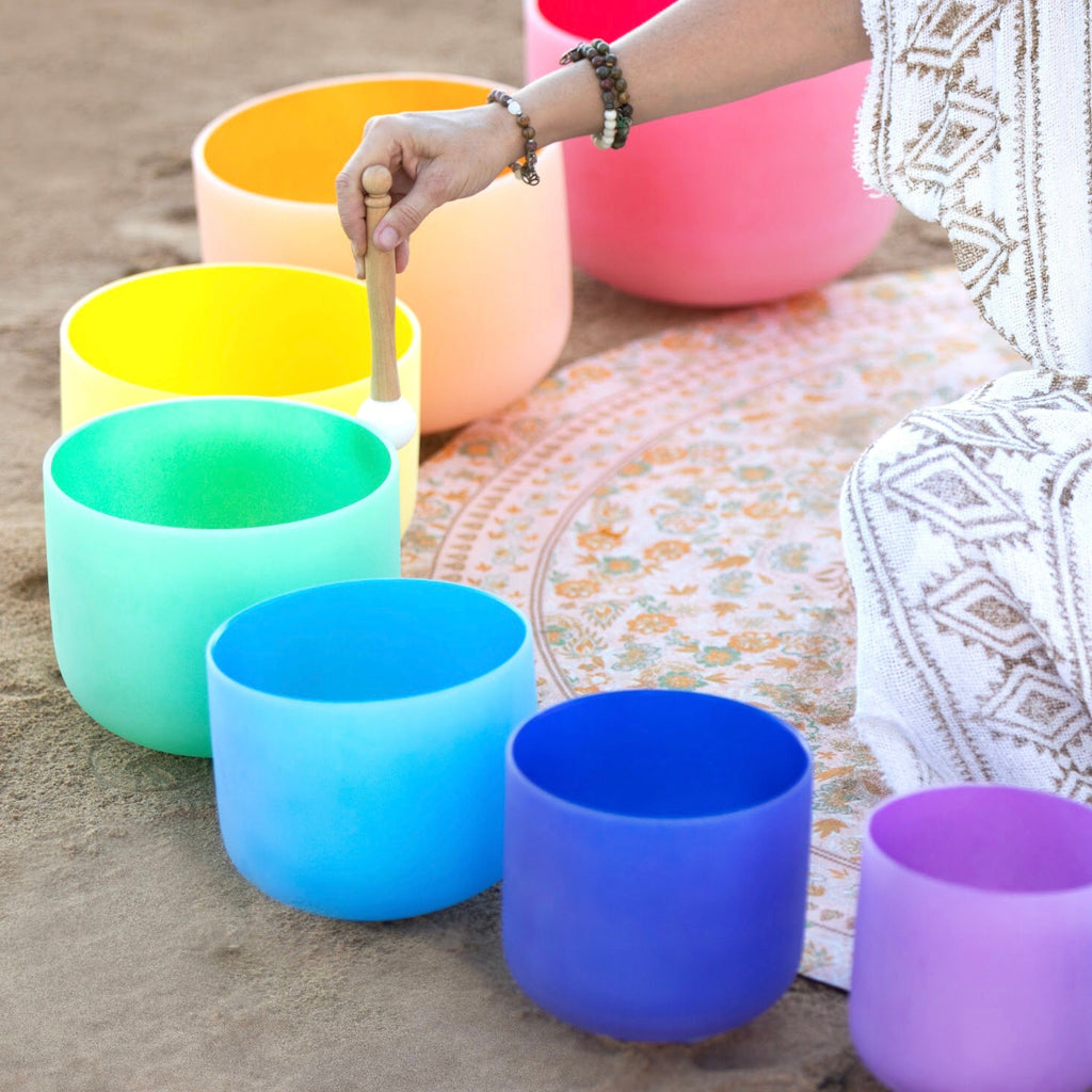 Set of 7 Rainbow Color Sound Therapy Bowls